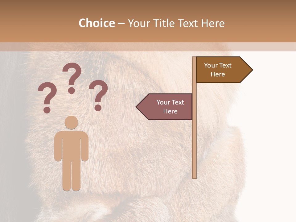 Beautiful Woman In Fur Coat PowerPoint Template