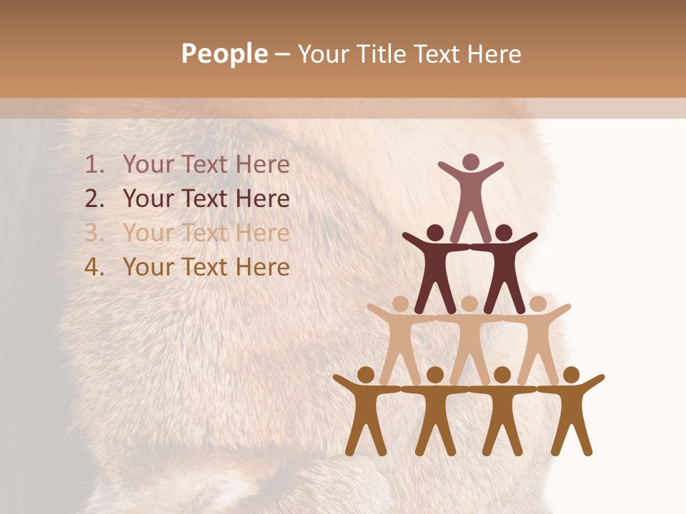 Beautiful Woman In Fur Coat PowerPoint Template