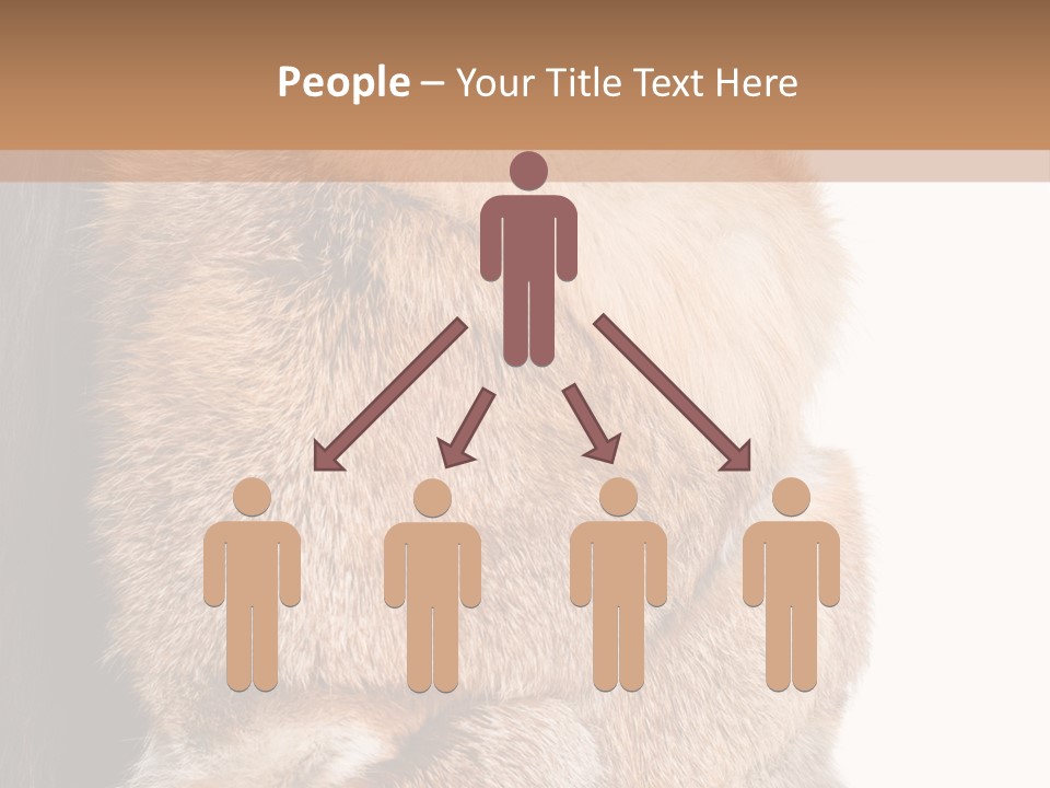 Beautiful Woman In Fur Coat PowerPoint Template