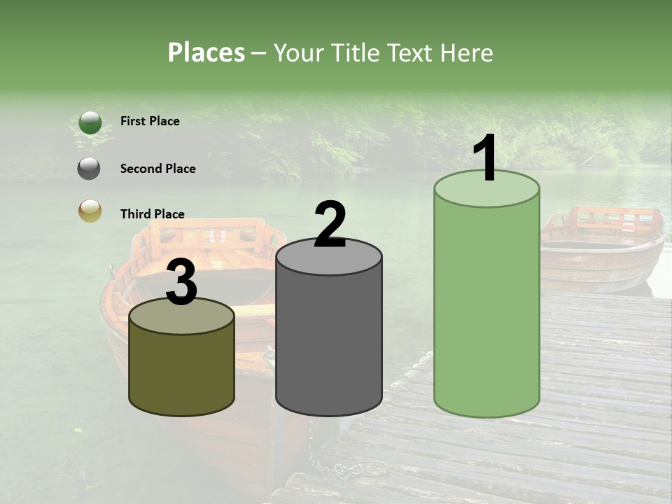 Trees Row Blue PowerPoint Template