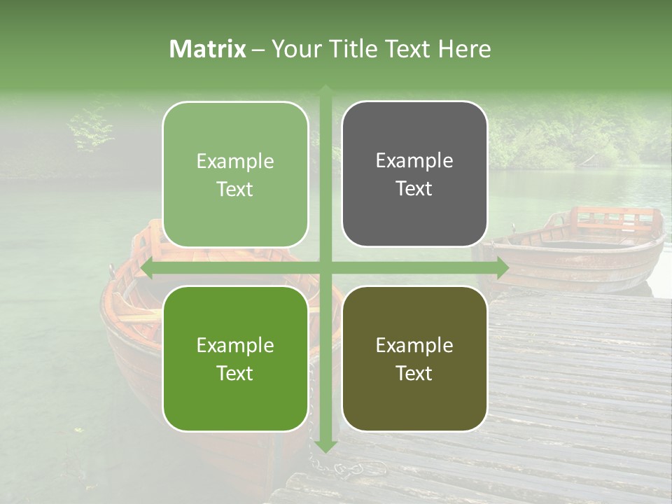 Trees Row Blue PowerPoint Template