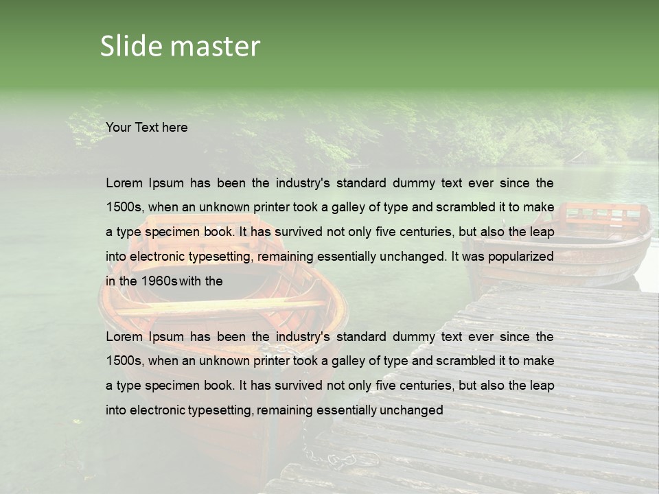 Trees Row Blue PowerPoint Template