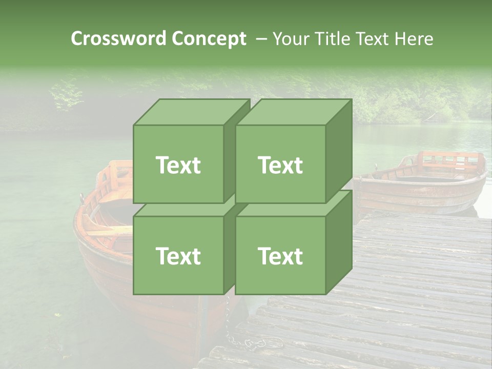 Trees Row Blue PowerPoint Template
