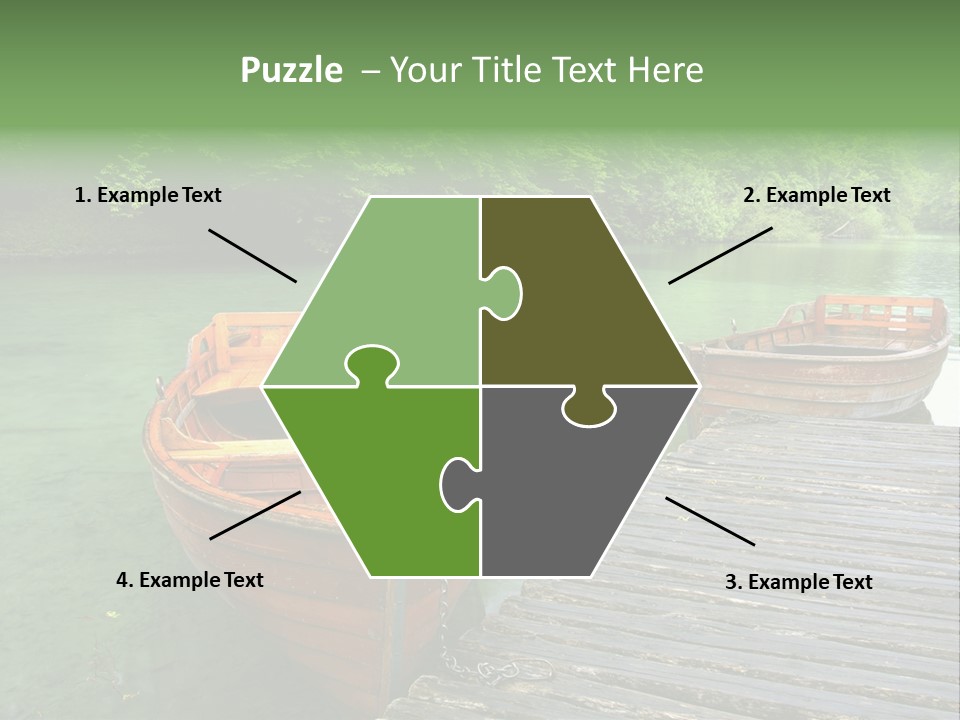 Trees Row Blue PowerPoint Template