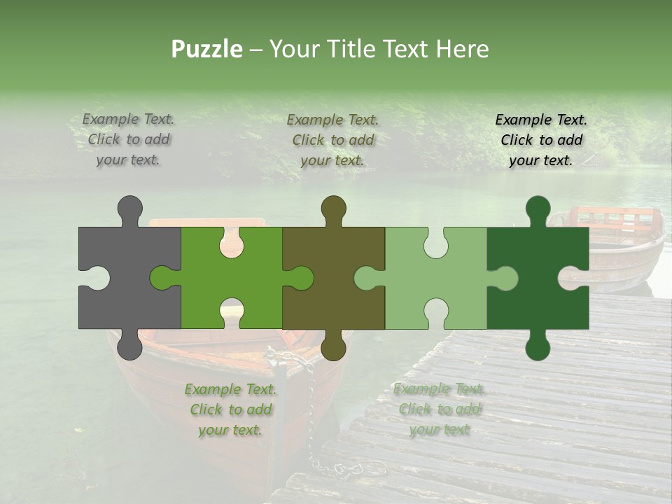 Trees Row Blue PowerPoint Template