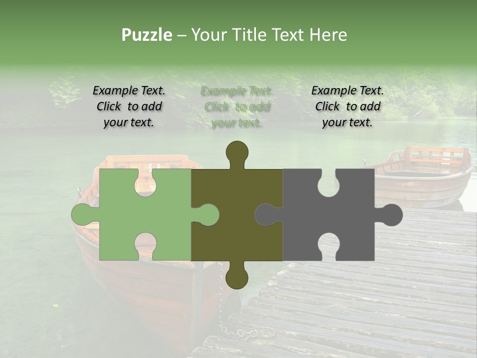 Trees Row Blue PowerPoint Template