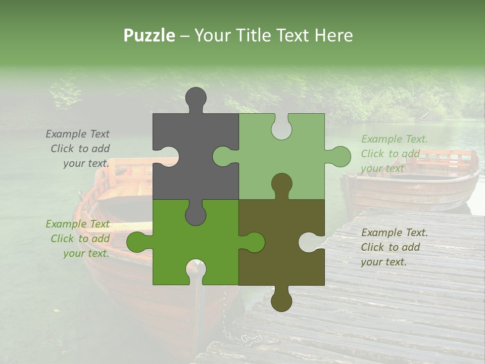 Trees Row Blue PowerPoint Template