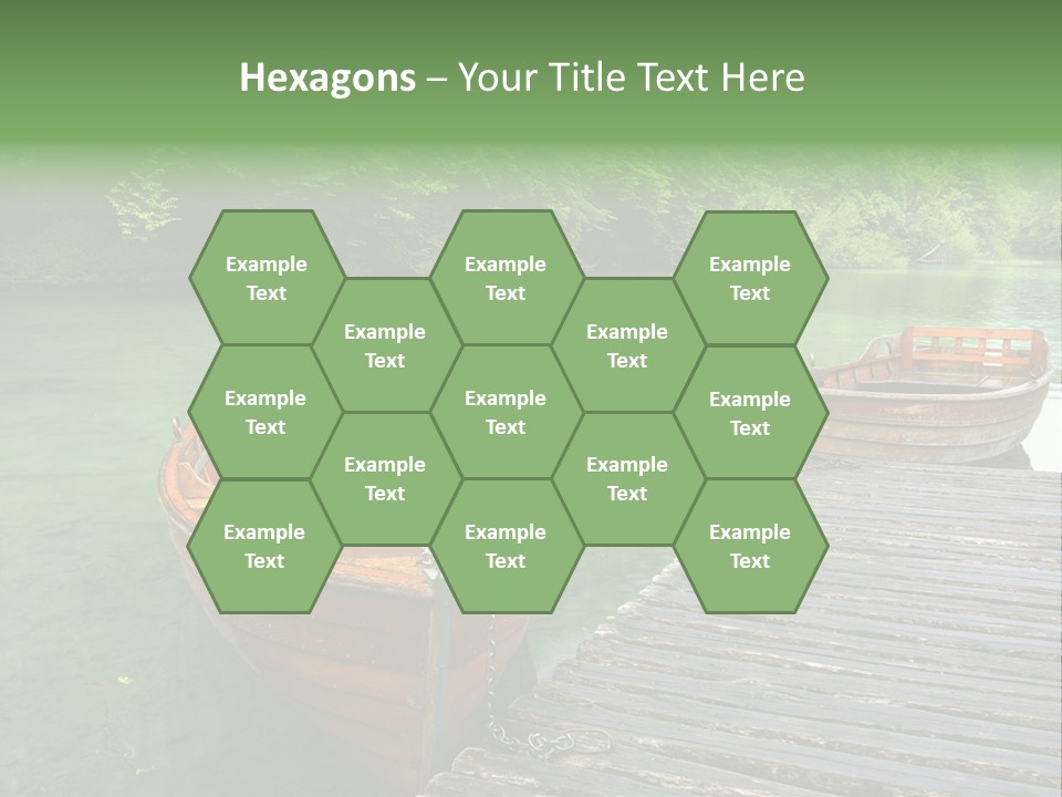 Trees Row Blue PowerPoint Template