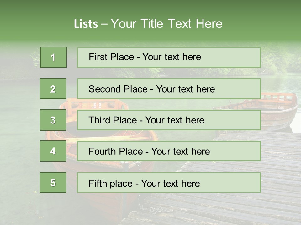 Trees Row Blue PowerPoint Template