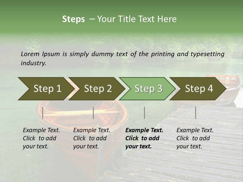 Trees Row Blue PowerPoint Template