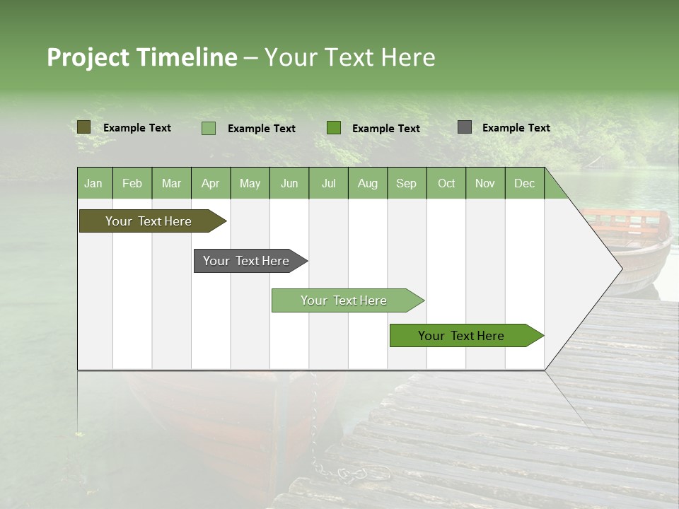 Trees Row Blue PowerPoint Template