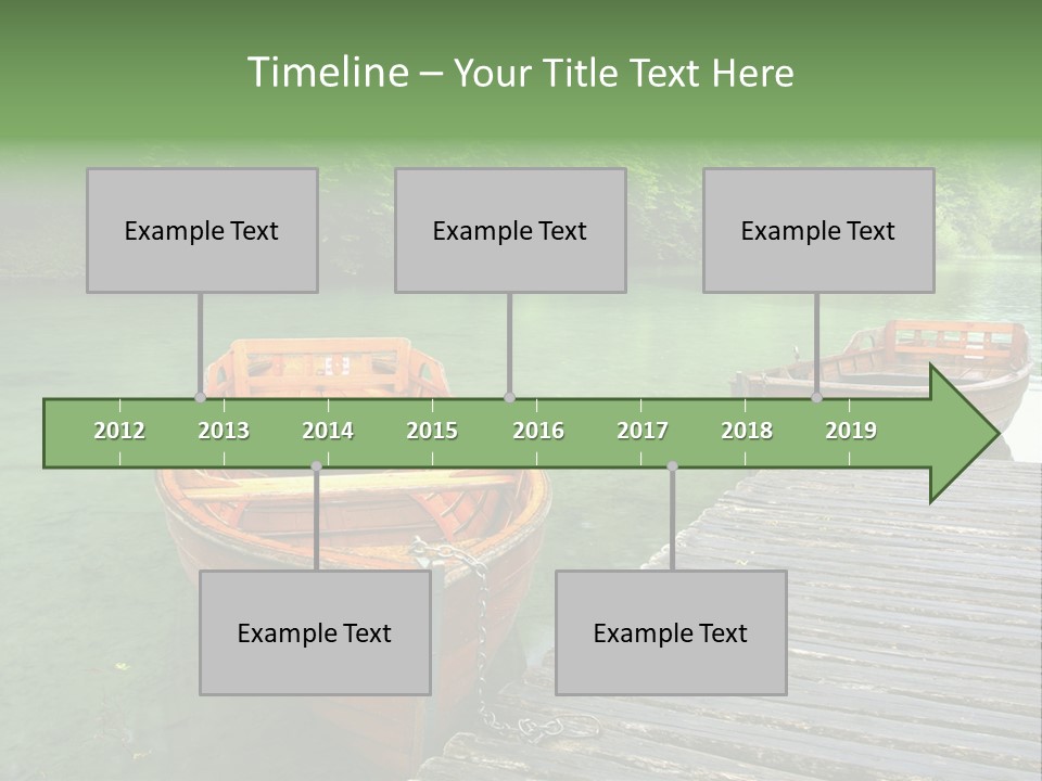Trees Row Blue PowerPoint Template