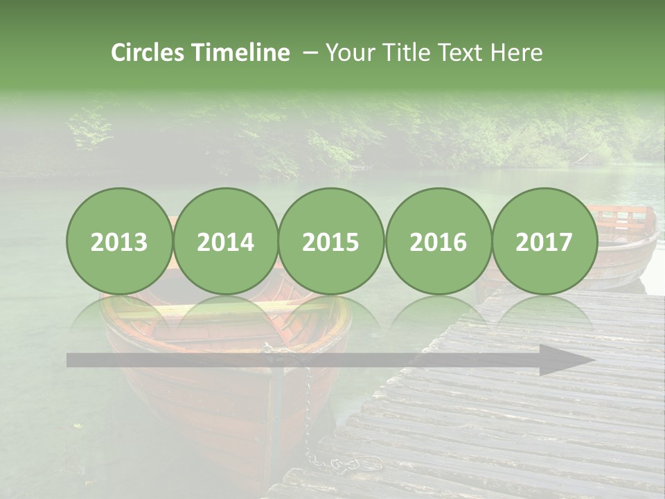 Trees Row Blue PowerPoint Template