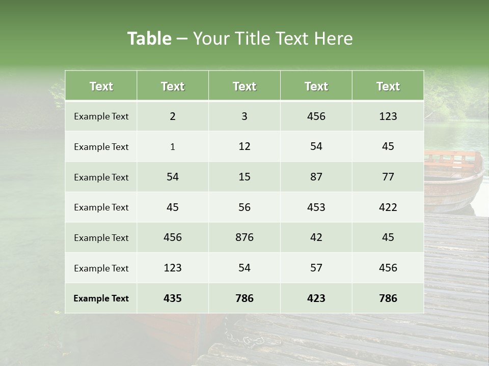 Trees Row Blue PowerPoint Template