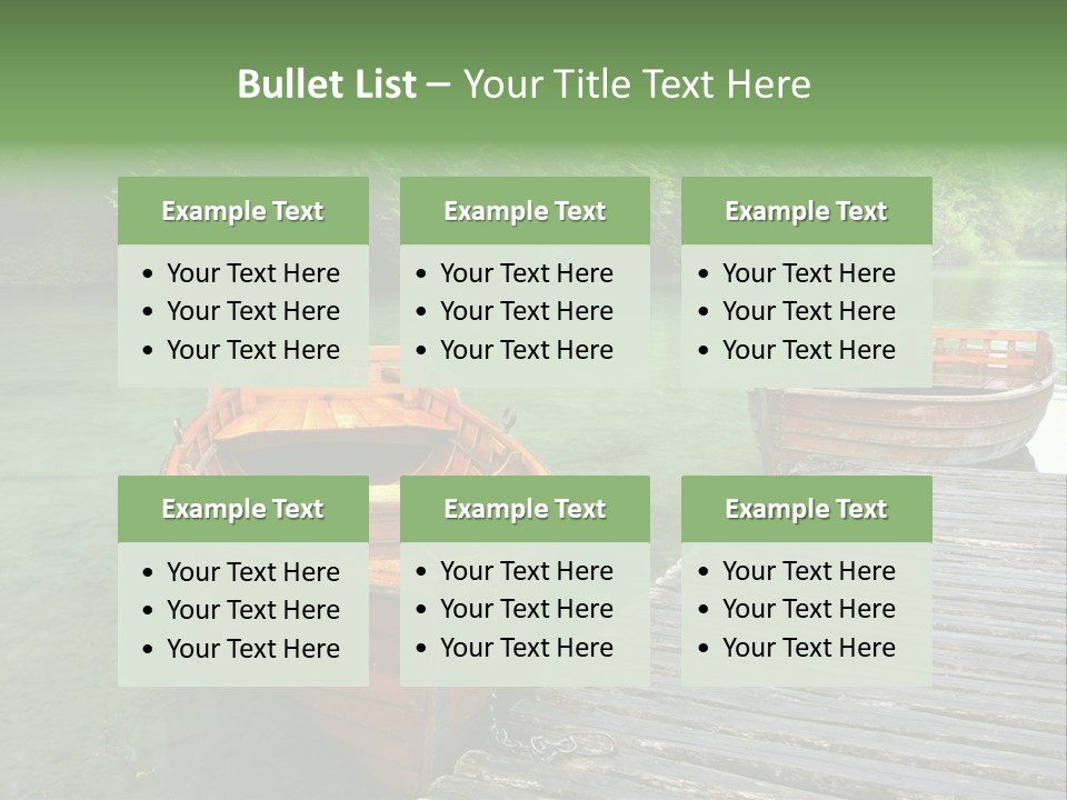 Trees Row Blue PowerPoint Template