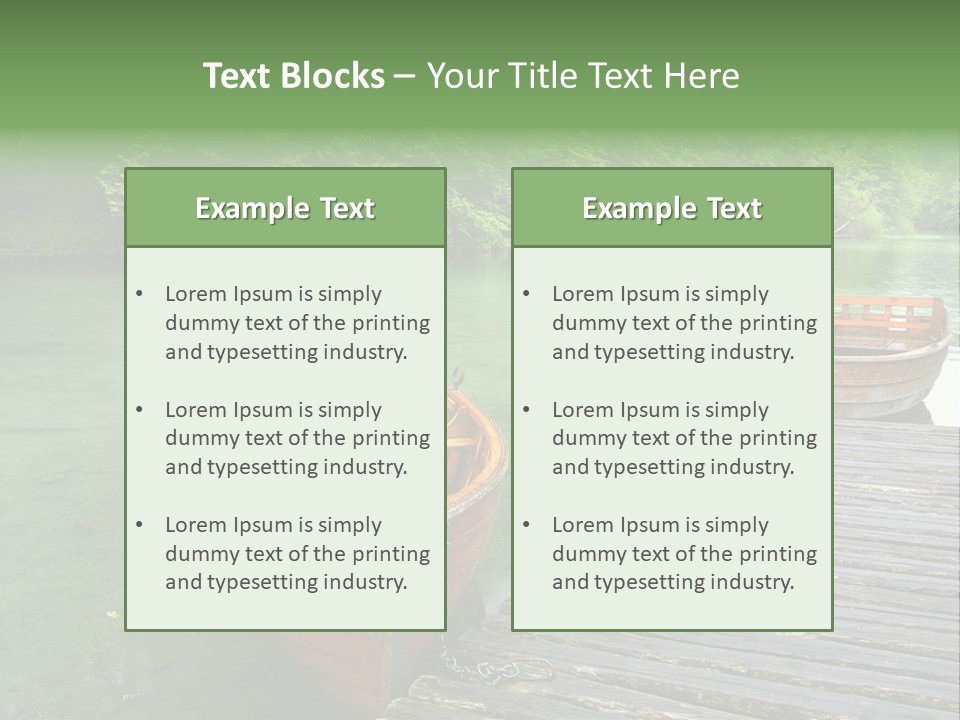 Trees Row Blue PowerPoint Template