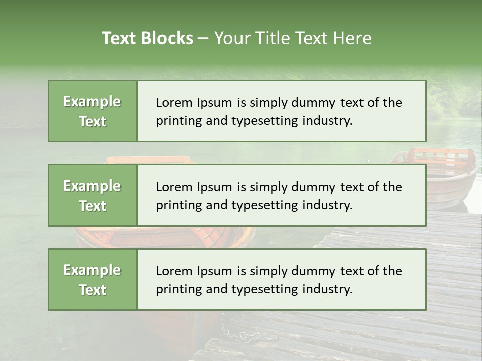 Trees Row Blue PowerPoint Template