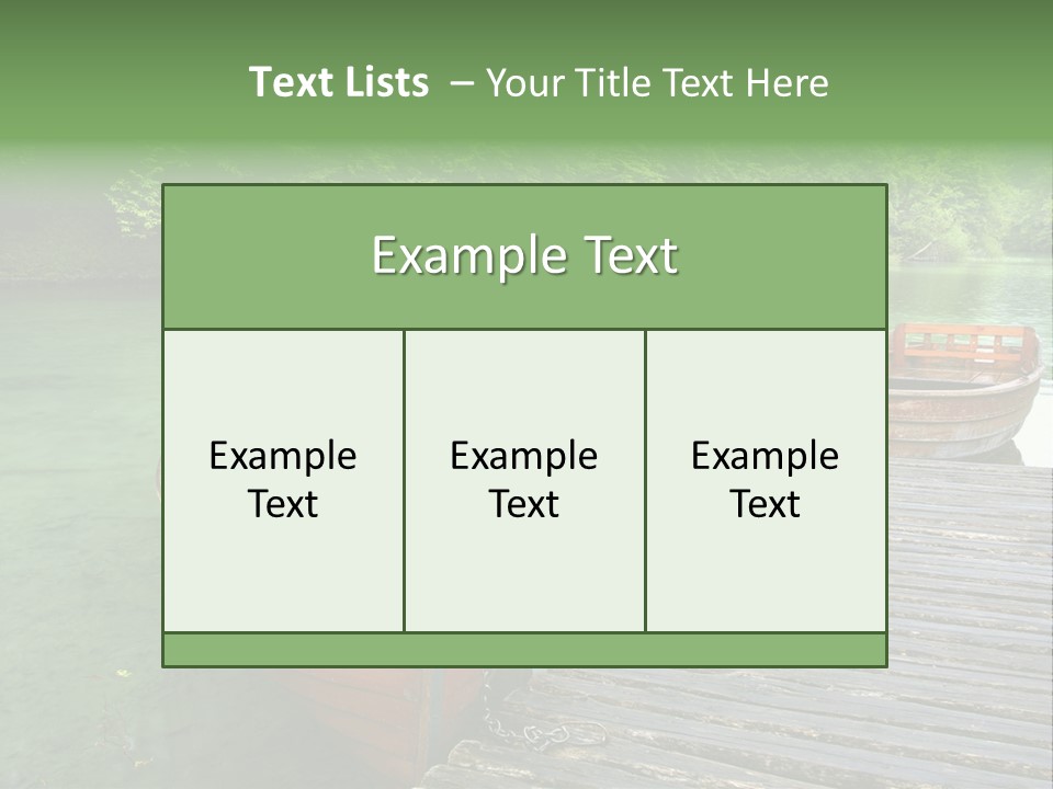 Trees Row Blue PowerPoint Template