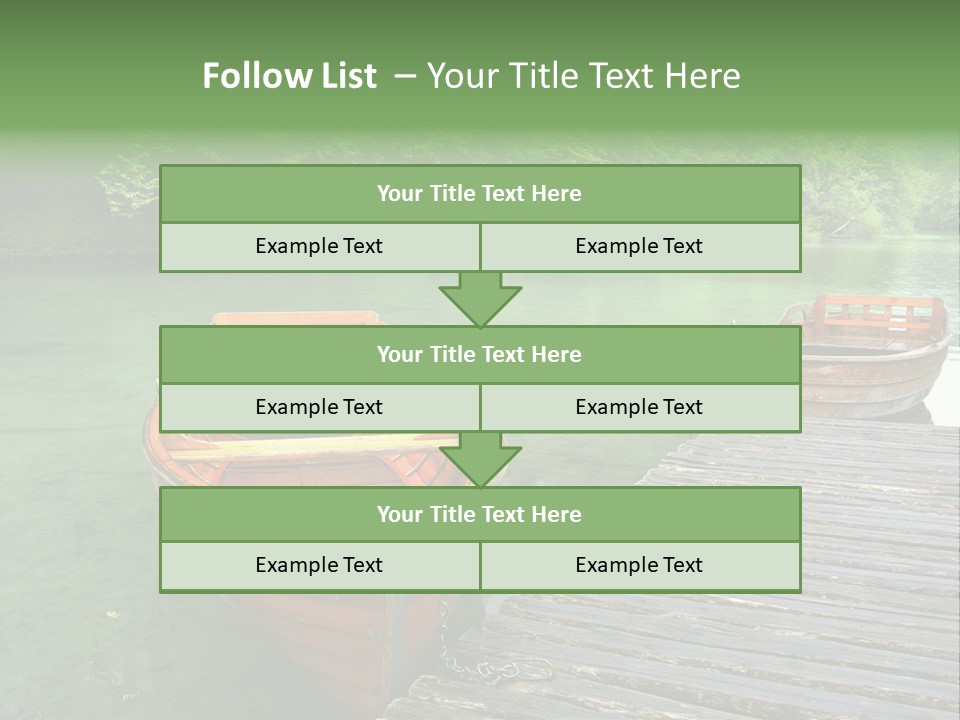 Trees Row Blue PowerPoint Template