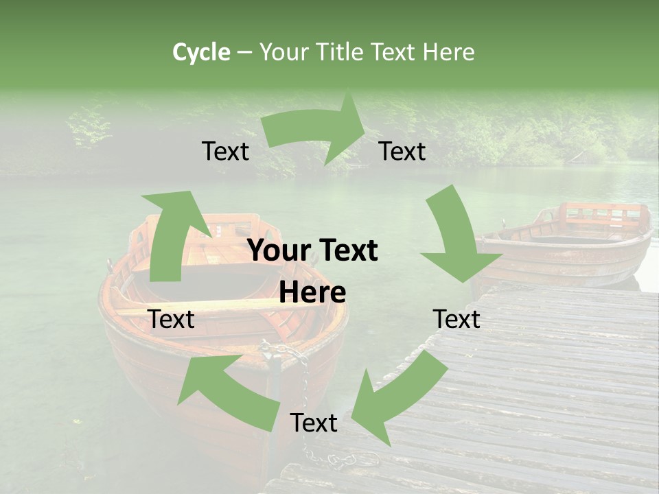 Trees Row Blue PowerPoint Template
