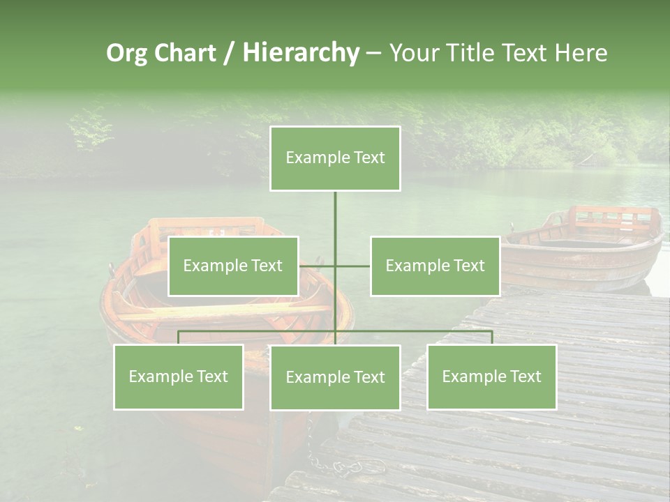 Trees Row Blue PowerPoint Template