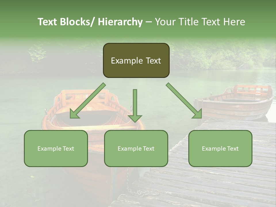 Trees Row Blue PowerPoint Template