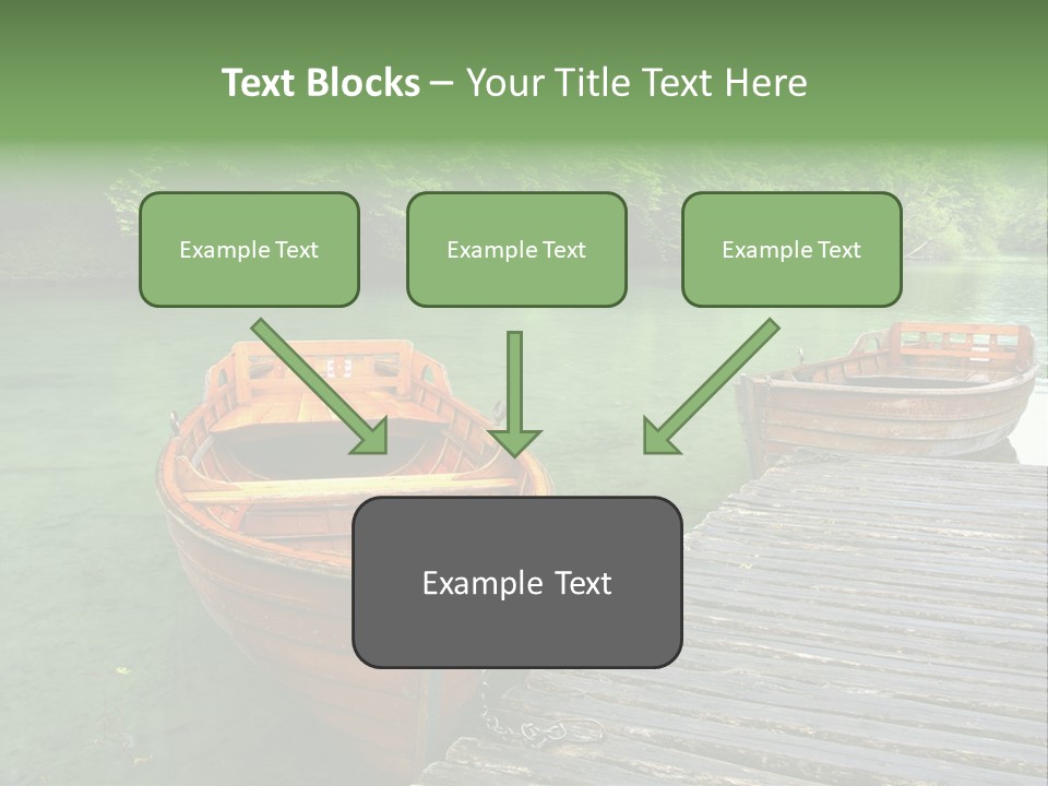 Trees Row Blue PowerPoint Template