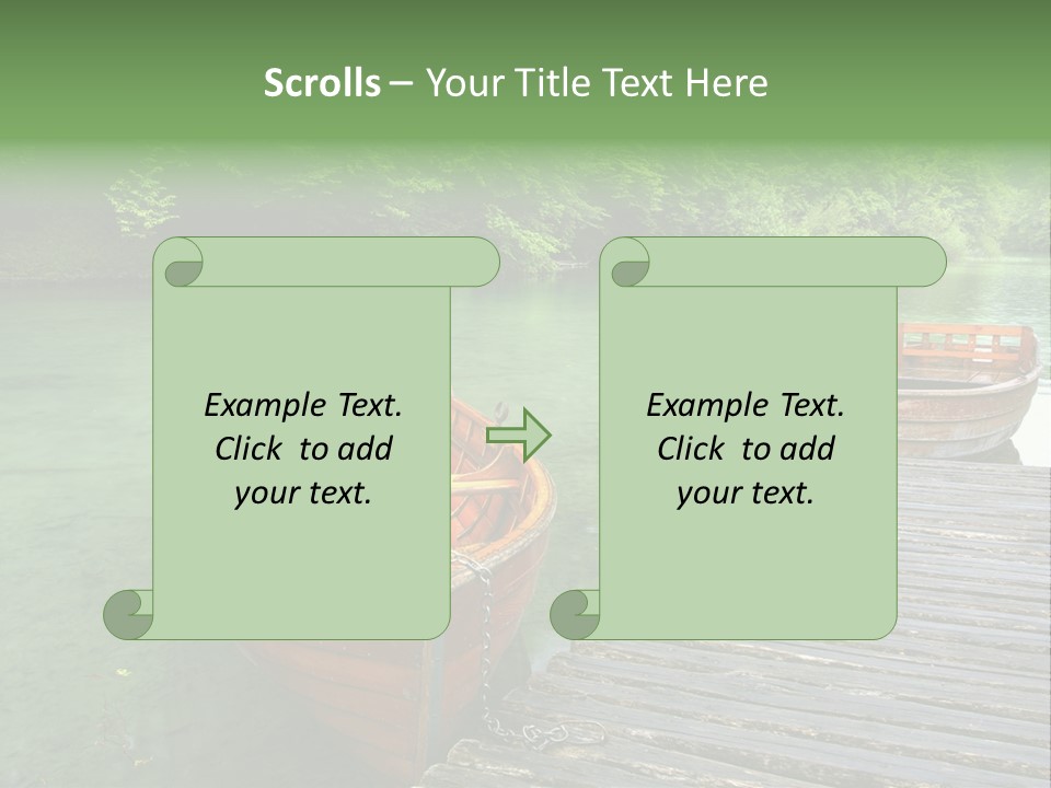 Trees Row Blue PowerPoint Template