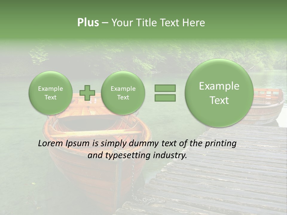 Trees Row Blue PowerPoint Template