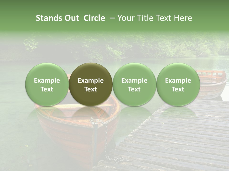 Trees Row Blue PowerPoint Template