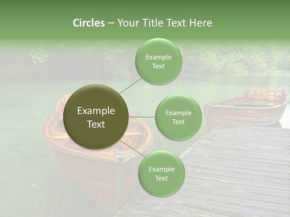 Trees Row Blue PowerPoint Template