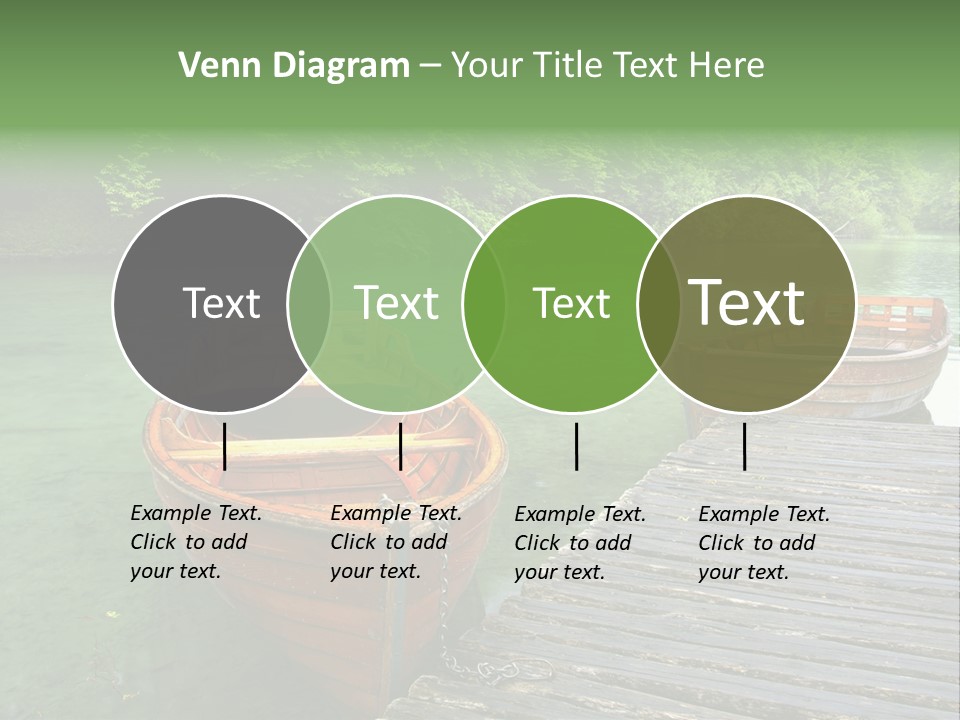 Trees Row Blue PowerPoint Template