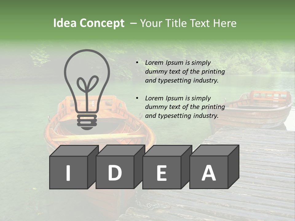 Trees Row Blue PowerPoint Template