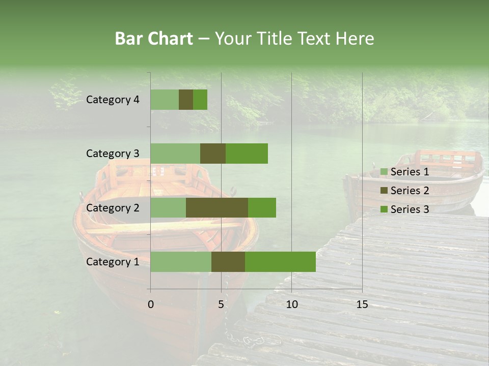 Trees Row Blue PowerPoint Template