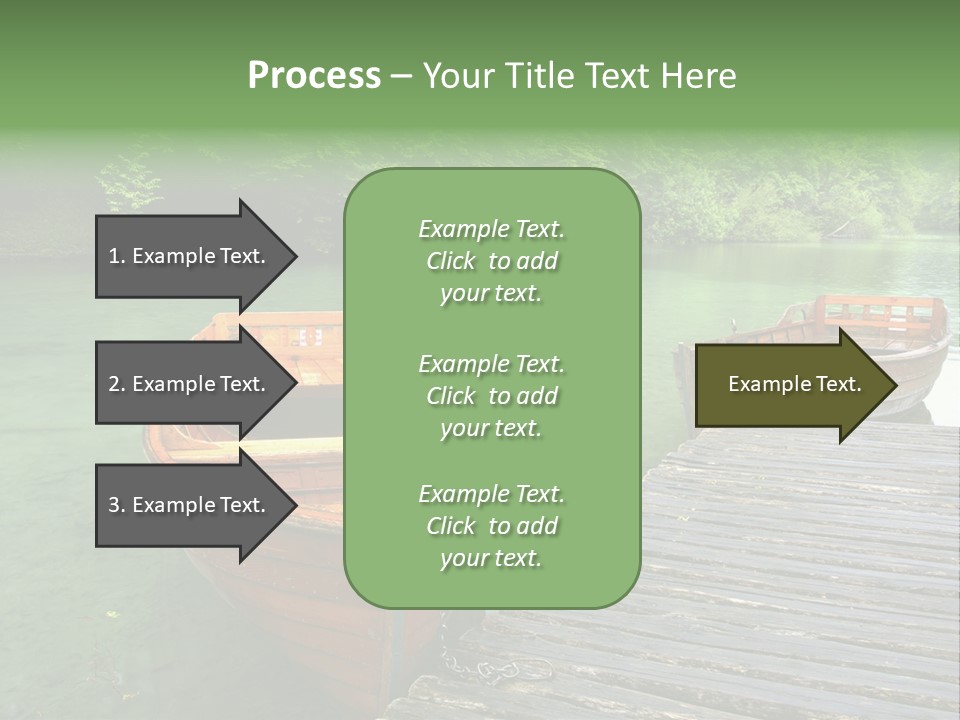 Trees Row Blue PowerPoint Template