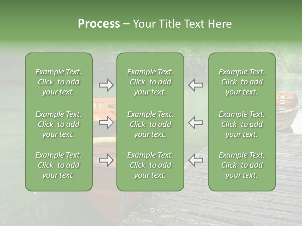 Trees Row Blue PowerPoint Template
