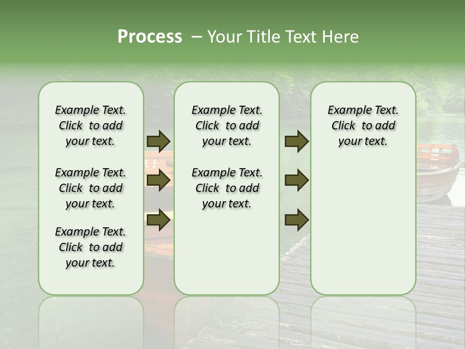 Trees Row Blue PowerPoint Template