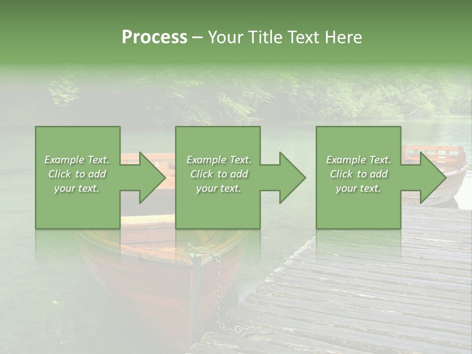 Trees Row Blue PowerPoint Template