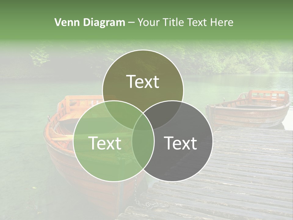 Trees Row Blue PowerPoint Template