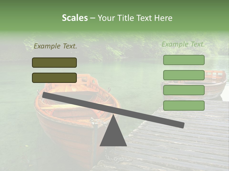Trees Row Blue PowerPoint Template