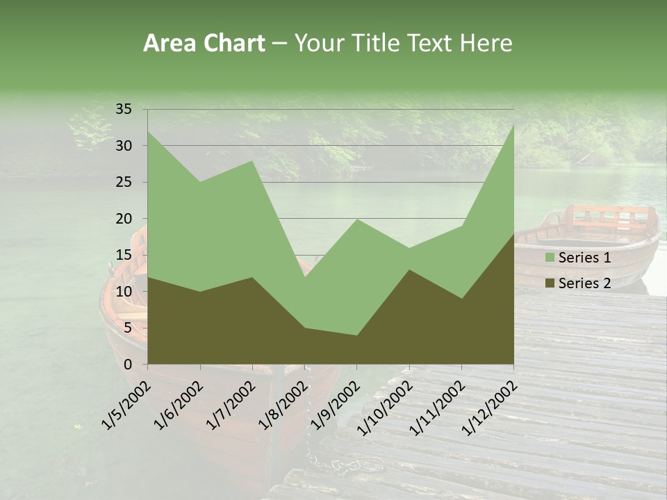 Trees Row Blue PowerPoint Template