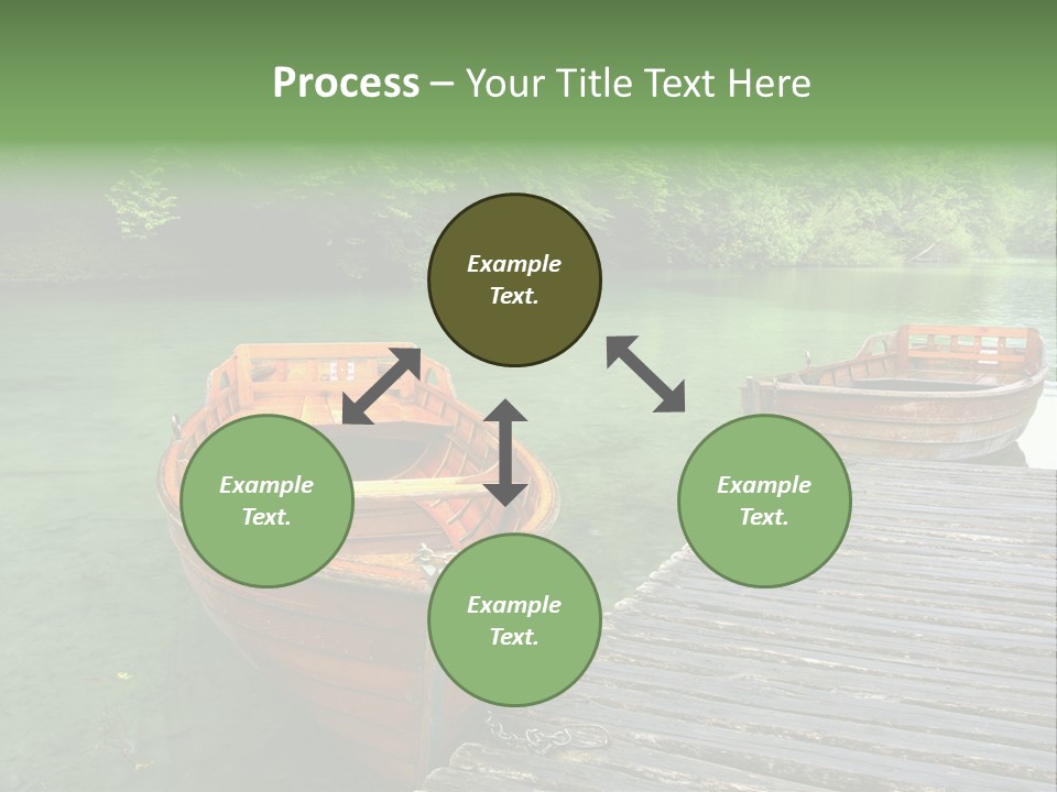 Trees Row Blue PowerPoint Template