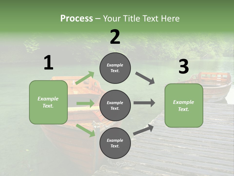 Trees Row Blue PowerPoint Template