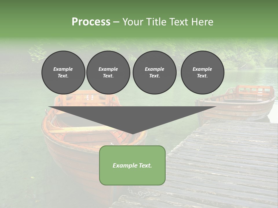 Trees Row Blue PowerPoint Template