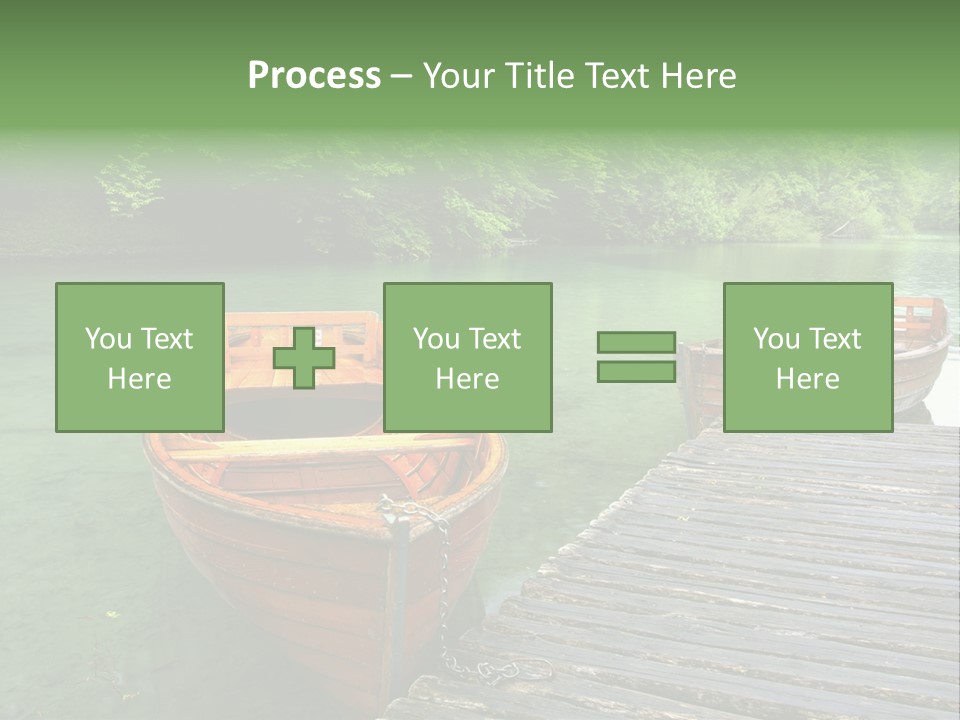 Trees Row Blue PowerPoint Template