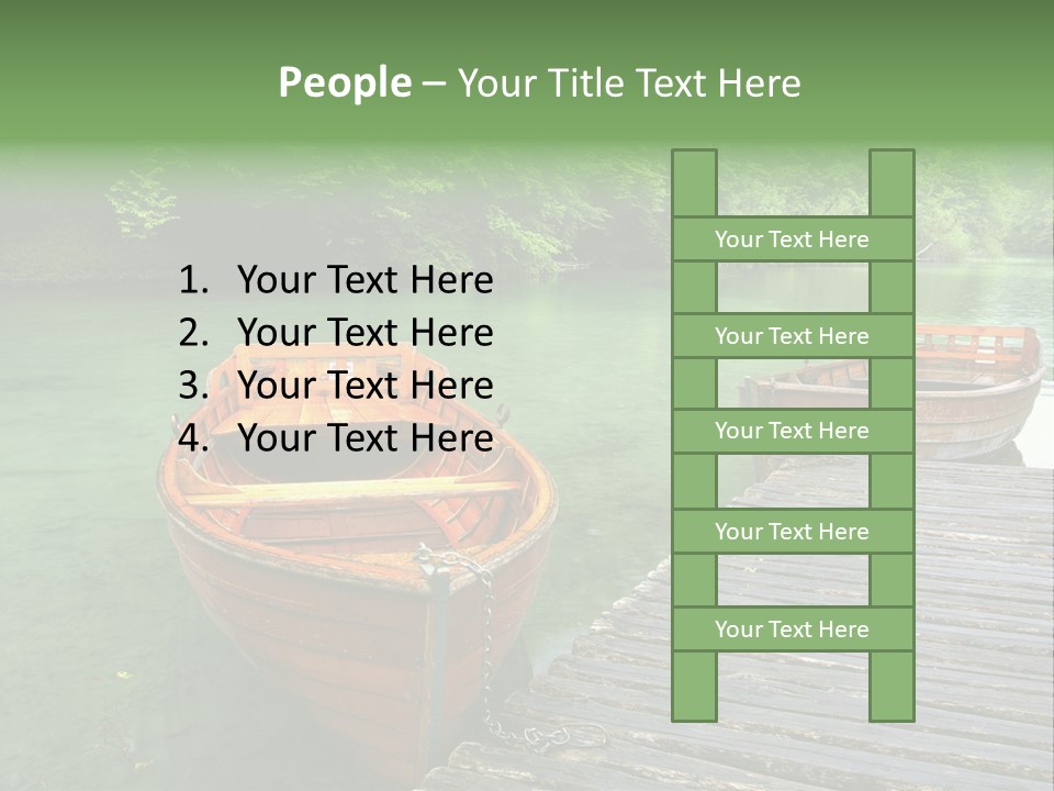 Trees Row Blue PowerPoint Template