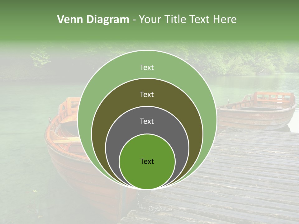 Trees Row Blue PowerPoint Template