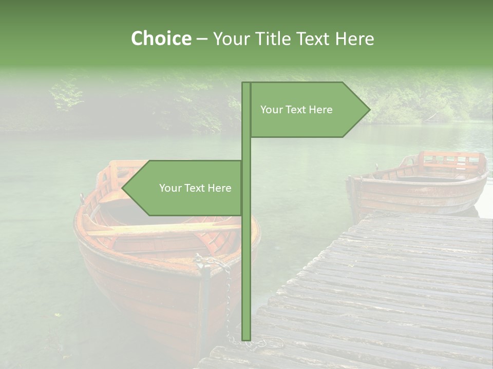 Trees Row Blue PowerPoint Template