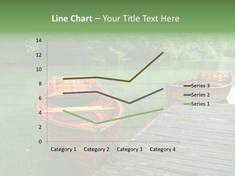 Trees Row Blue PowerPoint Template