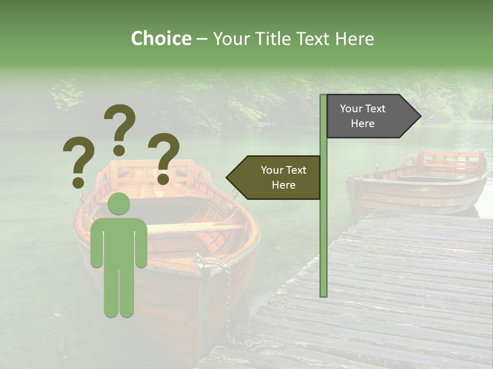 Trees Row Blue PowerPoint Template